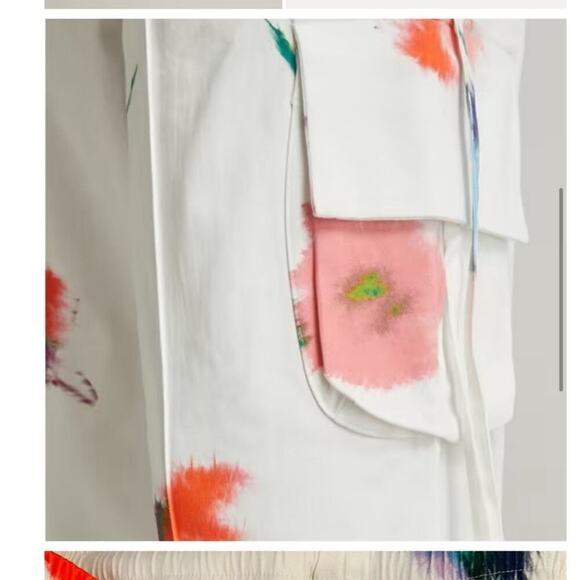 SLEEPER NWT Safari Flower Print Cargo Wide Leg Cotton Pants Women's Size L/XL - Picture 5 of 13